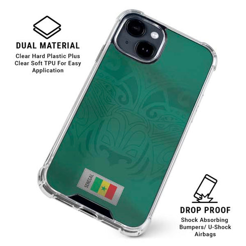 Senegal Soccer Flag iPhone 15 Clear Case